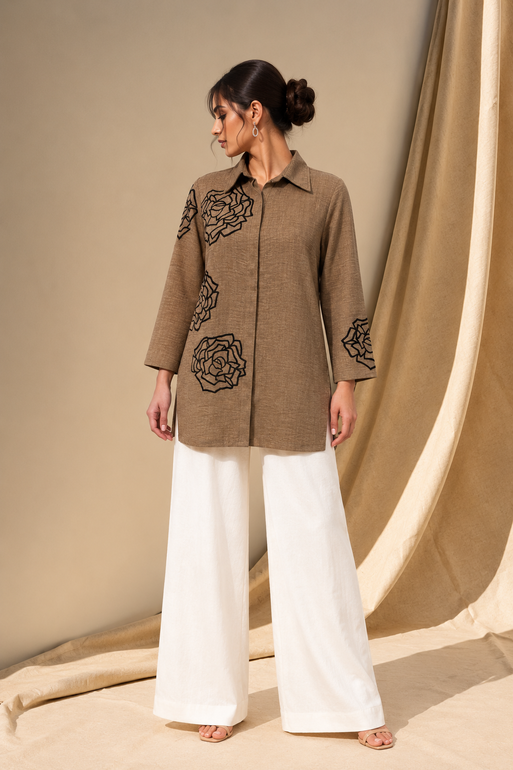 TAN TEXTURED SHIRT