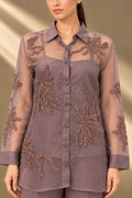 DUSTY MAUVE ORGANZA CO-ORD SET