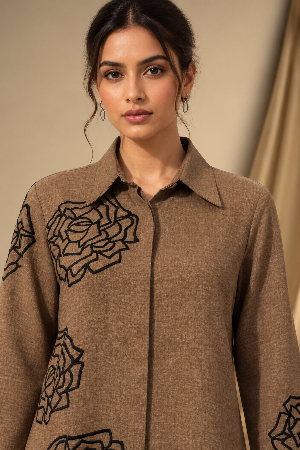 TAN TEXTURED SHIRT