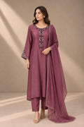 DUSTY MAUVE EMBROIDERED KURTA SET