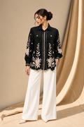 BLACK EMBROIDERED SHIRT