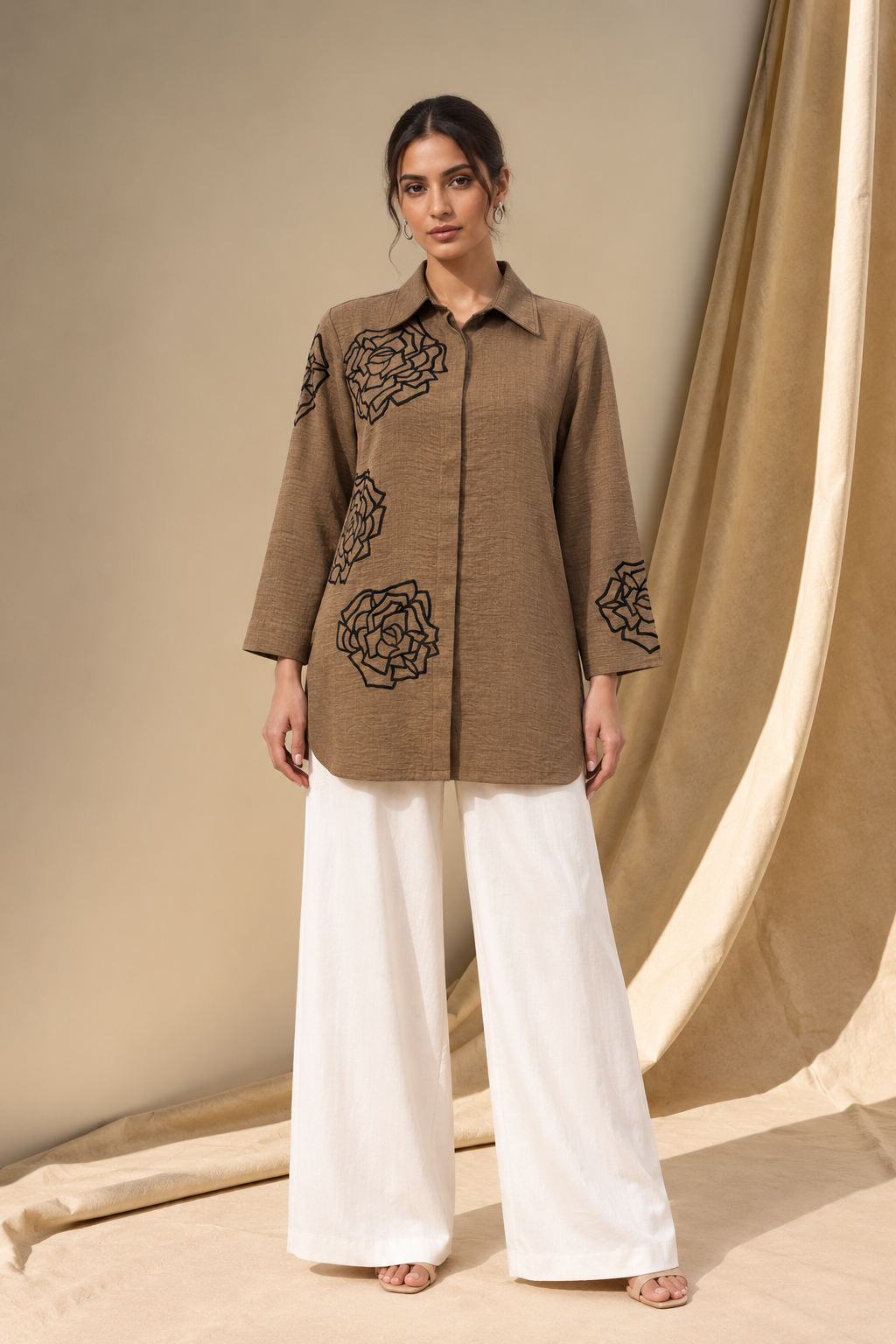 TAN TEXTURED SHIRT