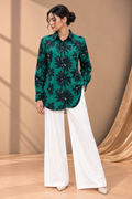 GREEN FLORAL PRINTED SHIRT