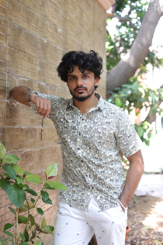 White Printed Shirt