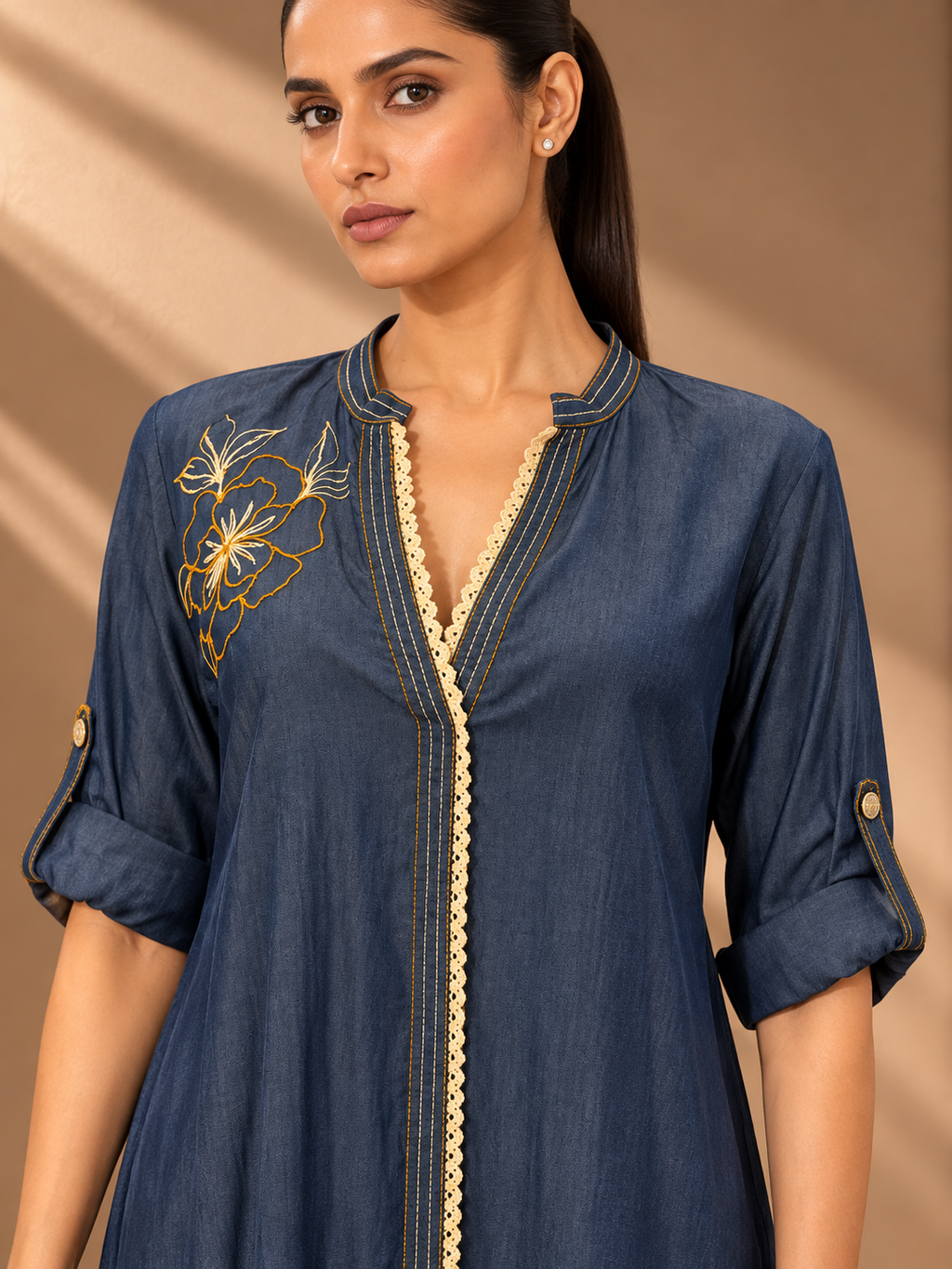 BLUE SOFT DENIM DRESS