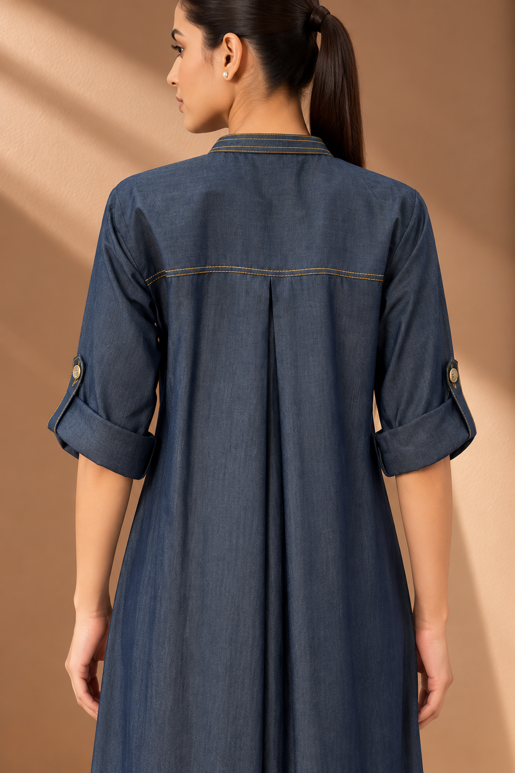 BLUE SOFT DENIM DRESS